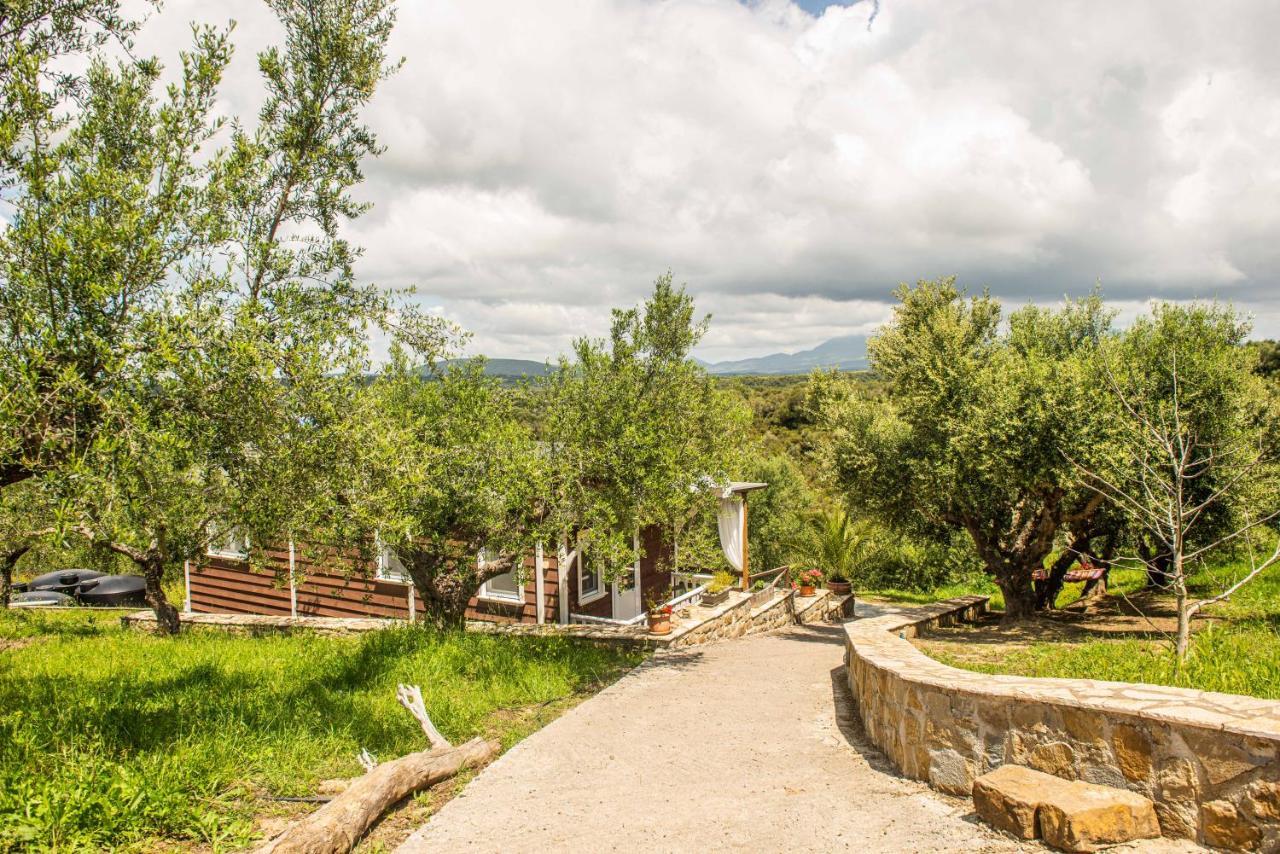 Hakuna Matata Holidays Wooden Lodge With Airco & Pool In Greek Olive Grove Methoni  Exteriér fotografie